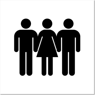 Throuple | Bisexual | Polyamory | Triad Posters and Art